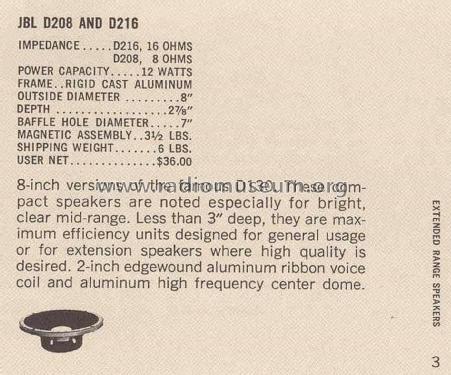 JBL D216; Lansing, James B. (ID = 1809130) Parleur