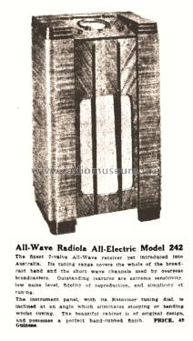 Radiola 242; Amalgamated Wireless (ID = 3035267) Radio