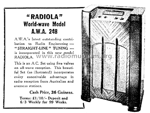 Radiola 248; Amalgamated Wireless (ID = 2959095) Radio