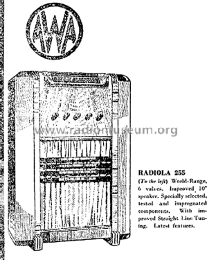 Radiola 255; Amalgamated Wireless (ID = 2959873) Radio