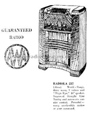 Radiola 257; Amalgamated Wireless (ID = 2959704) Radio