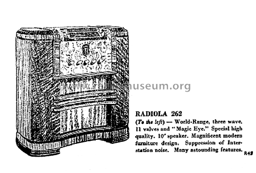 Radiola 262; Amalgamated Wireless (ID = 2959898) Radio