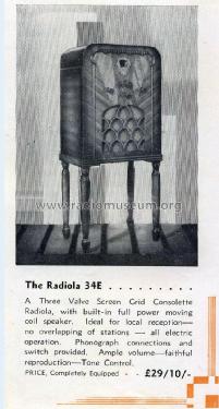 Radiola 34E C77; Amalgamated Wireless (ID = 2391666) Radio