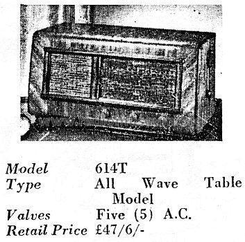 Radiola 614T; Amalgamated Wireless (ID = 2265586) Radio