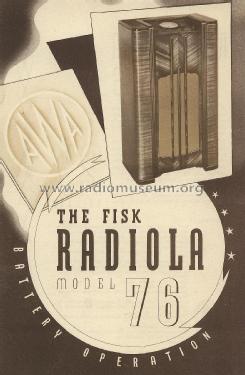 Radiola 76; Amalgamated Wireless (ID = 2396546) Radio