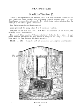 Radiola Senior 6 C39; Amalgamated Wireless (ID = 2231100) Radio