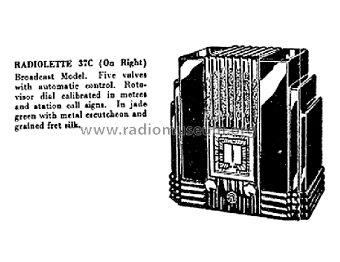 Radiolette 37C; Amalgamated Wireless (ID = 2962684) Radio