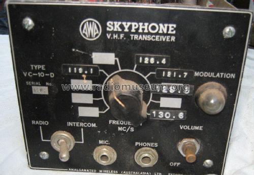 Skyphone VHF Transceiver VC-10 Series, 1N80210; Amalgamated Wireless (ID = 2880251) Commercial TRX