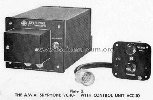 Skyphone VHF Transceiver VC-10 Series, 1N80210; Amalgamated Wireless (ID = 2880253) Commercial TRX