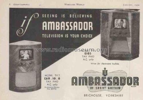 Ambassador TV1; Ambassador brand, R. (ID = 3001208) Television