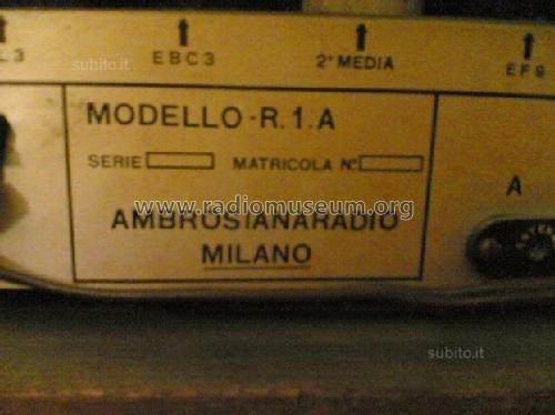 R1A; Ambrosiana Radio; (ID = 2080868) Radio