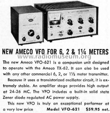 Ameco Variable Frequency Oscillator VFO-621; American Electronics (ID = 2085857) Amateur-D