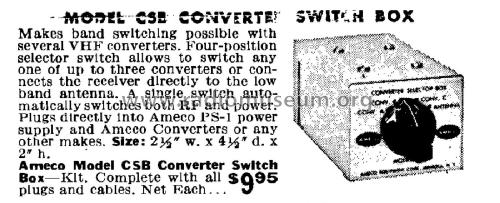 Ameco Converter Selector Box CSB; American Electronics (ID = 2950339) Kit