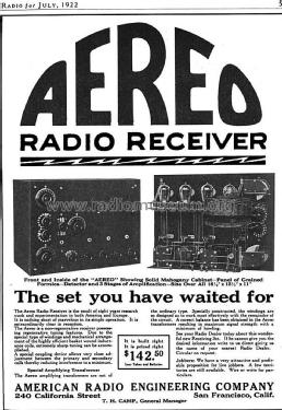 Aereo Radio Receiver ; American Radio (ID = 1745065) Radio