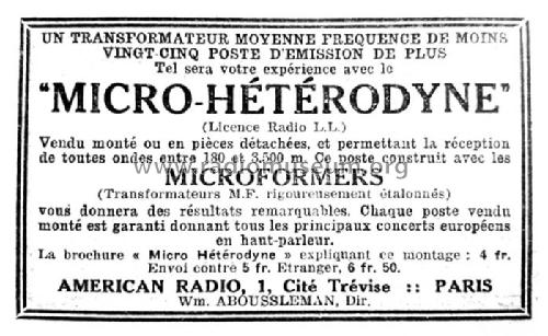 Micro-Hétérodyne ; American Radio (ID = 2485743) Radio