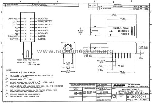 MO Optoelectronic Receiver 269050-1; AMP Incorporated; (ID = 3086899) Misc