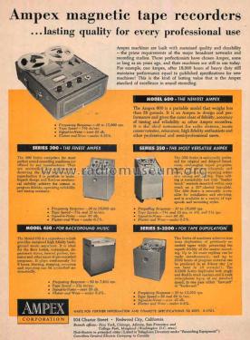 Tape Recorder Series 350; Ampex; San Carlos, (ID = 1802604) Enrég.-R