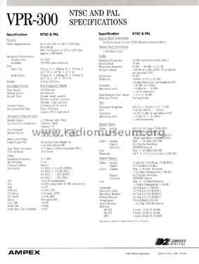 D-2 Format Composite Digital Video Tape Recorder VPR-300; Ampex; San Carlos, (ID = 3097204) R-Player