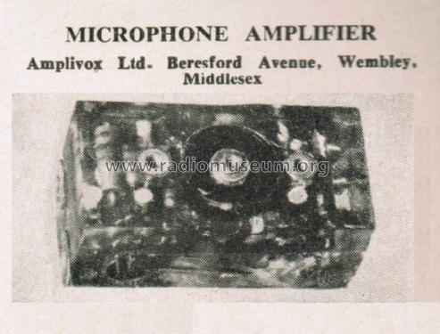 Microphone Amplifier ; Amplivox (ID = 2650309) Microfono/PU