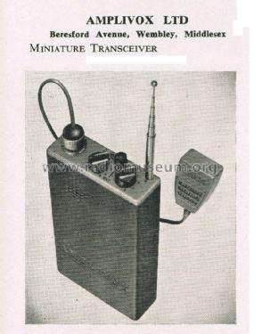 Televox VHF Transceiver ; Amplivox (ID = 2880892) Commercial TRX