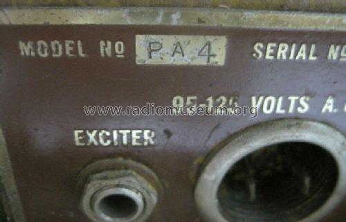 PA Amplifier PA4; Ampro Corp.; Chicago (ID = 2659823) Ampl/Mixer