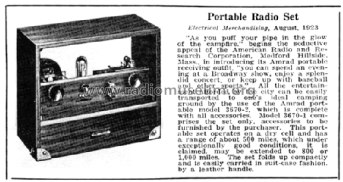 3670-1 3670-2; Amrad Corporation; (ID = 2799448) Radio