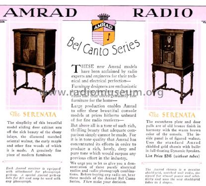 Serenata 81; Amrad Corporation; (ID = 1399469) Radio