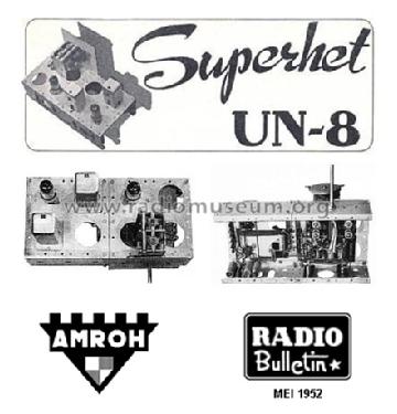 3-Banden Superhet UN-8; Amroh NV Radio (ID = 1315810) Amateur-R