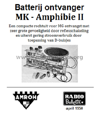 Batterij ontvanger MK - Amphibie II; Amroh NV Radio (ID = 1382681) Radio