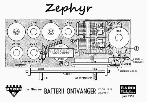 Batterijontvanger Zephyr ; Amroh NV Radio (ID = 1696593) Radio