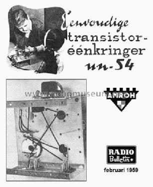 Eenvoudige transistor eenkringer UN-54; Amroh NV Radio (ID = 1698171) Radio