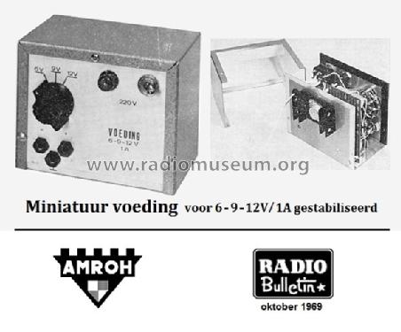 Miniatuur voeding 6-9-12V/1A ; Amroh NV Radio (ID = 1382165) Power-S