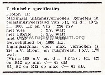 Proton II - Grammofoonversterker ; Amroh NV Radio (ID = 1704453) Kit