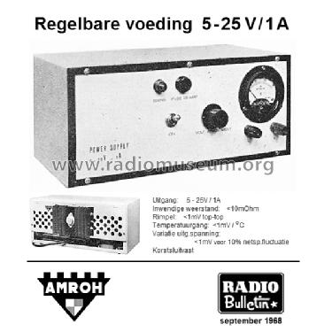 Regelbare voeding 5-25V/1A ; Amroh NV Radio (ID = 1376815) Power-S