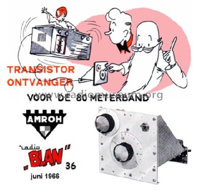 Transistorontvanger voor de 80 m band ; Amroh NV Radio (ID = 1396149) Radio