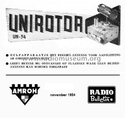 Unirotor UN-34; Amroh NV Radio (ID = 1336754) RF-Ampl.