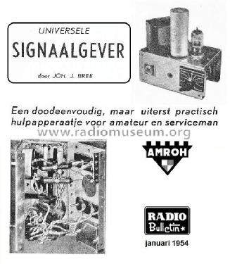 Universele signaalgever ; Amroh NV Radio (ID = 2429454) Equipment