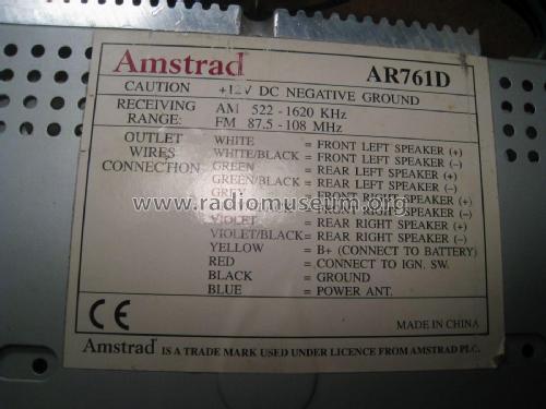 AR761D; Amstrad; London (ID = 2117455) Car Radio