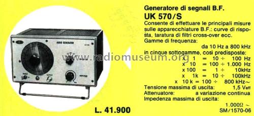 Audio-Generator Generatore di segnali B.F. UK 570; Amtron, High-Kit, (ID = 1916015) Equipment