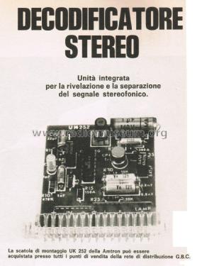 Decodificatore Stereo UK 252; Amtron, High-Kit, (ID = 2781202) mod-past25