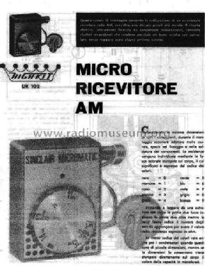 Micro Ricevitore AM High-Kit UK 102; Amtron, High-Kit, (ID = 1944088) Kit