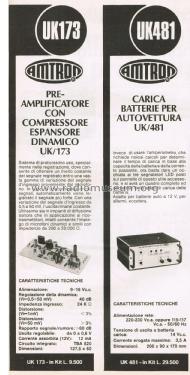 Preamplificatore Microfonico con Compressore Dinamico UK/173; Amtron, High-Kit, (ID = 2848400) Ampl/Mixer