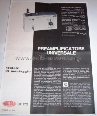 Preamplificatore universale - Universal Preamplifier UK172; Amtron, High-Kit, (ID = 1937810) Kit