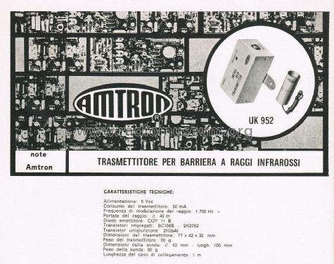 Trasmettitore per Barriera a Raggi Infrarossi UK 952; Amtron, High-Kit, (ID = 2754761) Kit