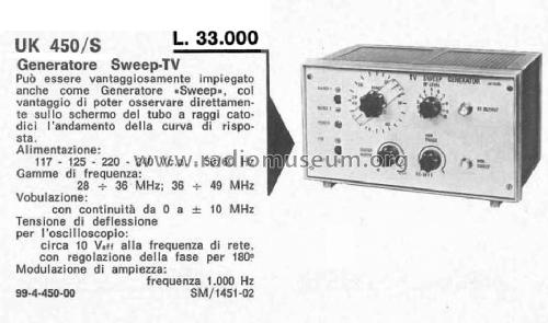 TV Sweep Generator UK450/S; Amtron, High-Kit, (ID = 1400894) Equipment