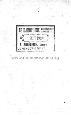 Ramophone Automatic-Concert ; Angélique & Cie, A.; (ID = 2675922) TalkingM