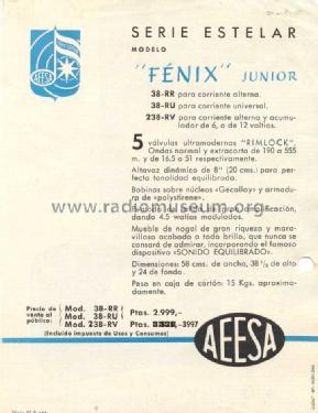 Fénix Junior 38-RU; Anglo Española de (ID = 747333) Radio