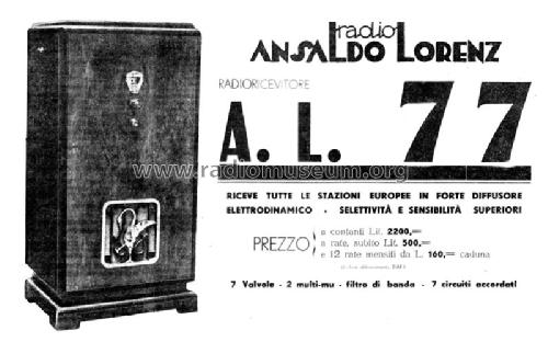 AL77; Ansaldo-Lorenz, SRI, (ID = 1397215) Radio