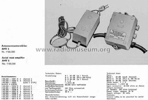 Antennen-Mastverstärker AMV3, 1185.200; Antennenwerke Bad (ID = 632287) RF-Ampl.