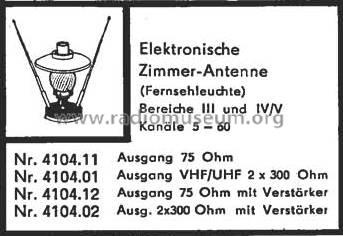 Fernsehzimmerantenne 4104.02; Antennenwerke Bad (ID = 653977) Antenna